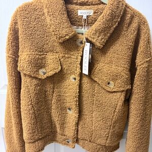 NWT ROOLEE Women's Tan Sherpa Jacket